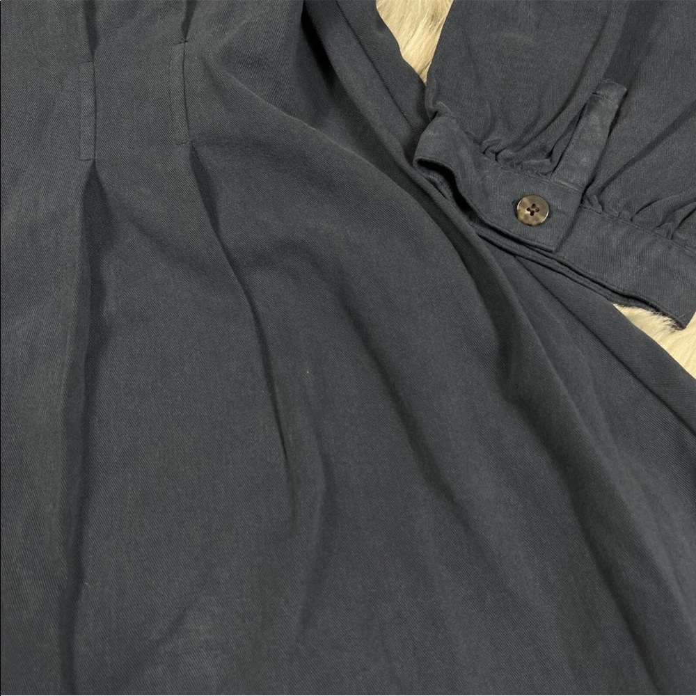 Madewell (Re)sponsible Long Sleeve Blue Button Front Mini Dress - Picture 12 of 13